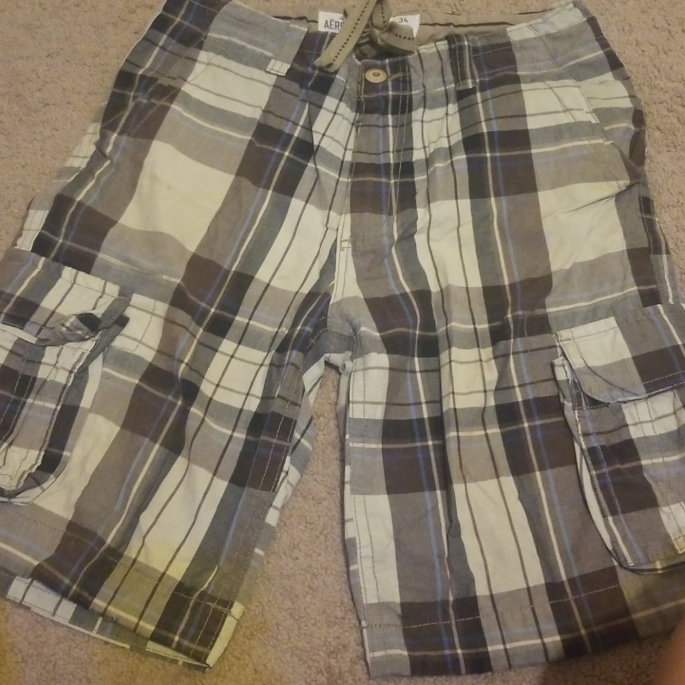Men's stripe cargo shorts